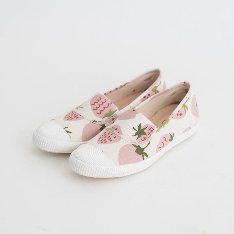 HC1211【京都手作】甜蜜士多啤梨煉奶懶人鞋【日本製限量布】