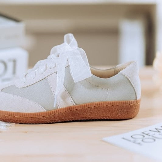 SC1024 防潑水牛皮芭蕾風德訓鞋(另附一般棉質鞋帶)【防潑水】 灰