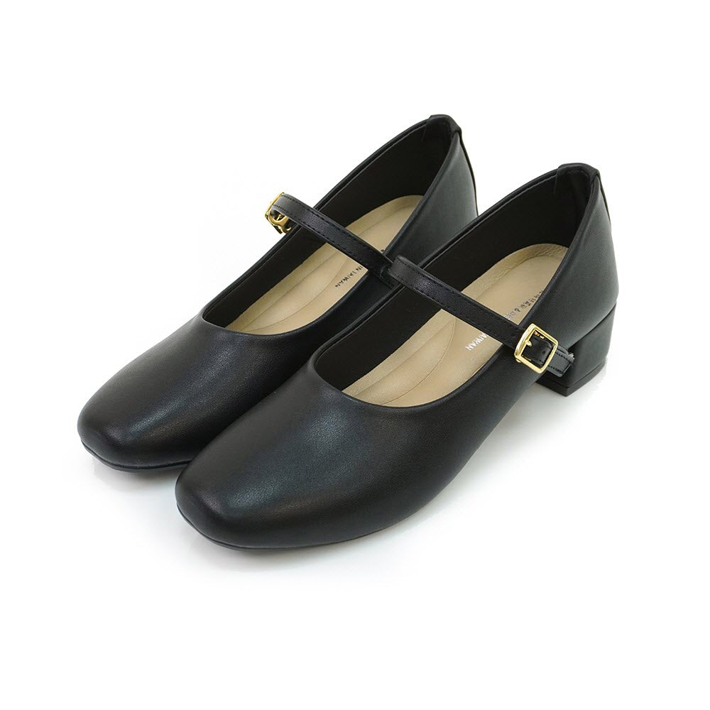 ER1215 法式優雅瑪莉珍粗跟鞋