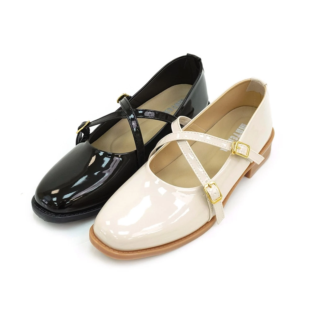 ER1261 亮面交叉帶瑪莉珍鞋(此款版型偏小, 建議選大一碼)