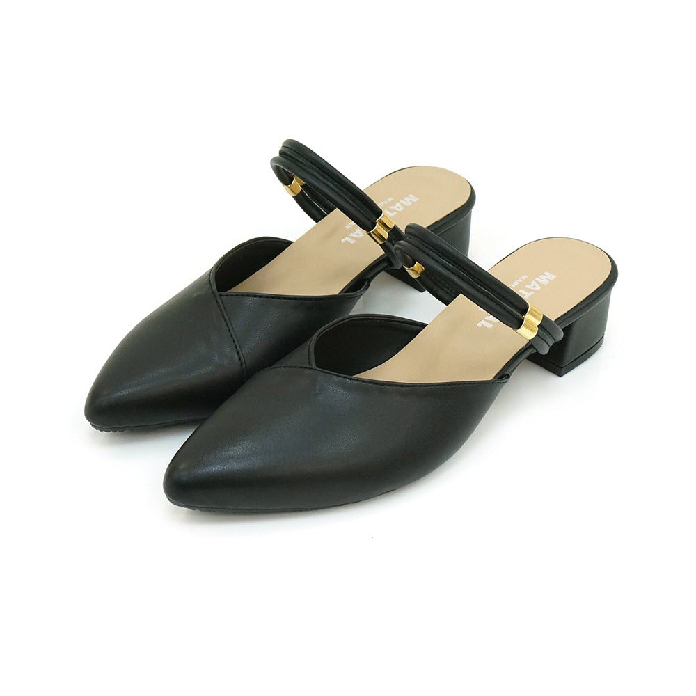 ER1182 顯瘦V切口2WAY粗跟鞋(此款版型偏小, 建議選大一碼)