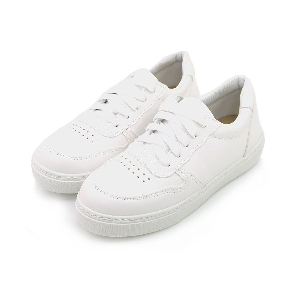 ER1243 軟皮革撞色平底休閒鞋【防潑水】(此款版型偏小，建議選大一碼)