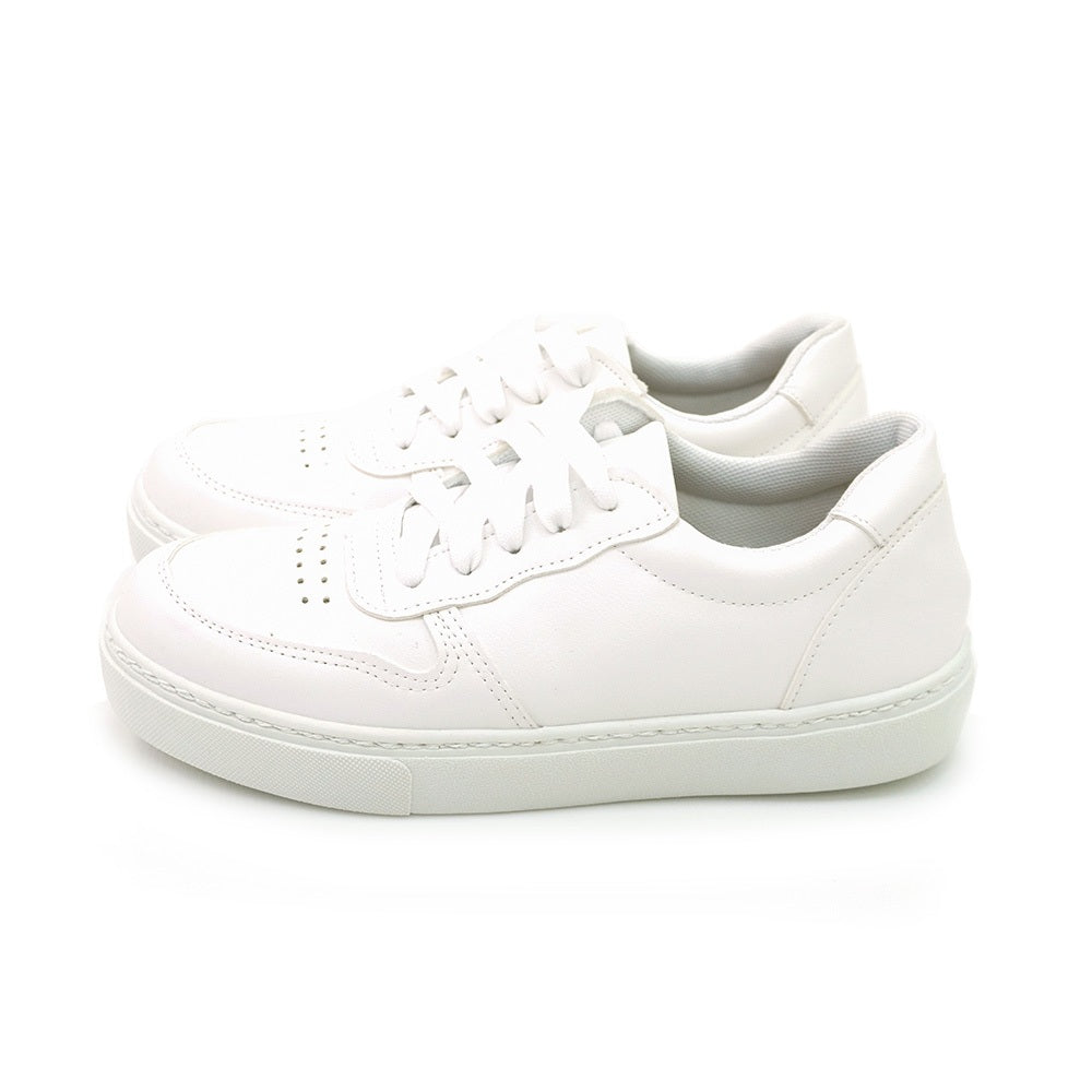 ER1243 軟皮革撞色平底休閒鞋【防潑水】(此款版型偏小，建議選大一碼)