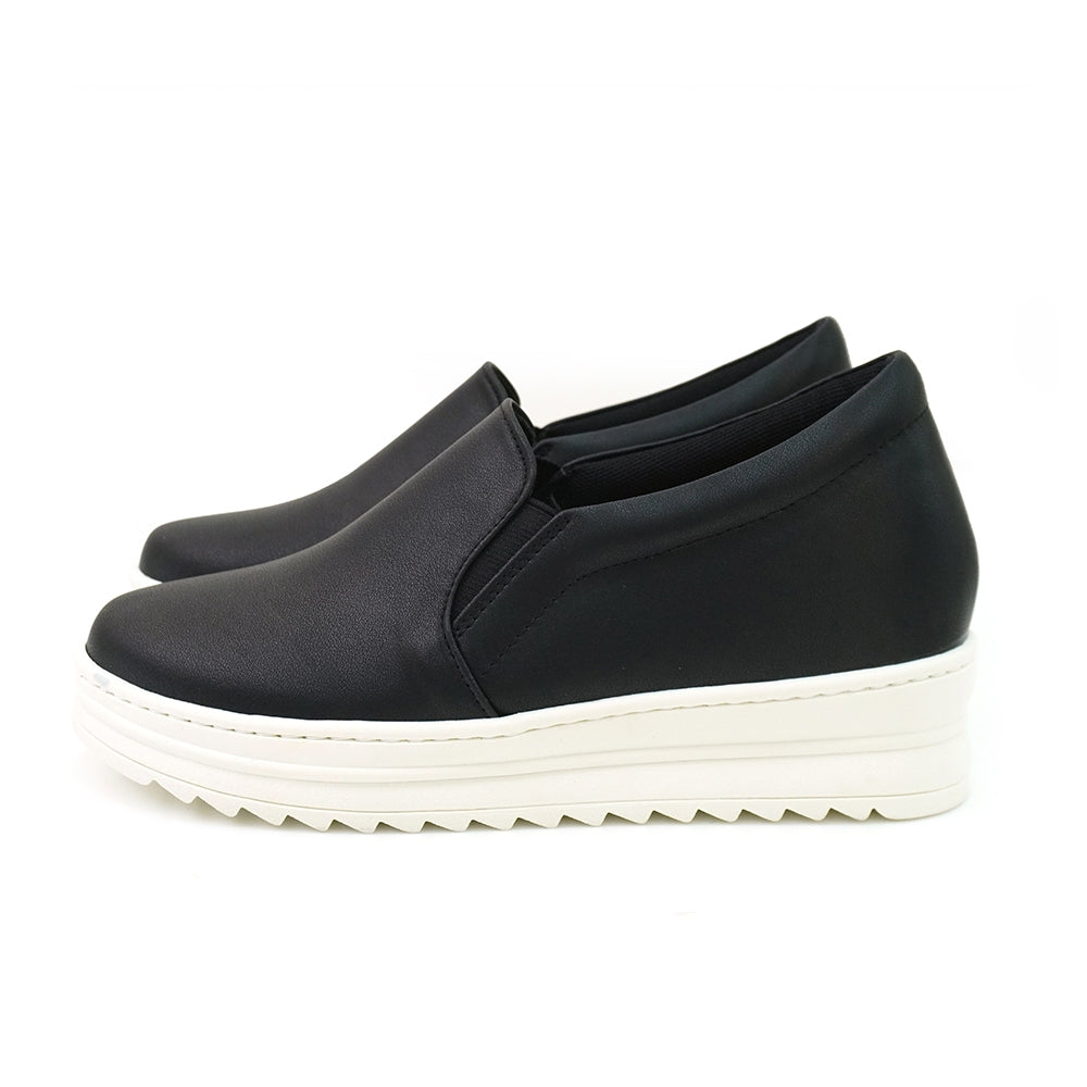 ER1219 素面圓頭內增高+3CM懶人鞋(版型偏小請選大一碼)