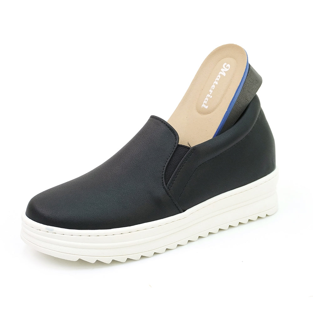 ER1219 素面圓頭內增高+3CM懶人鞋(版型偏小請選大一碼)