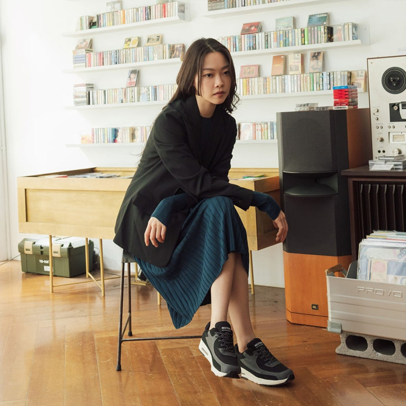 TU1276 防潑水透氣拼接皮革健走氣墊鞋