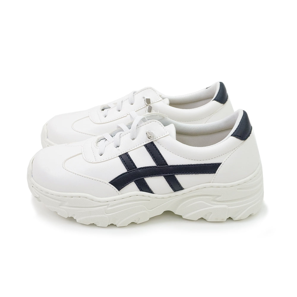 ER1246 經典撞色線條免綁帶厚底波鞋(此款版型偏小, 建議選大一碼)