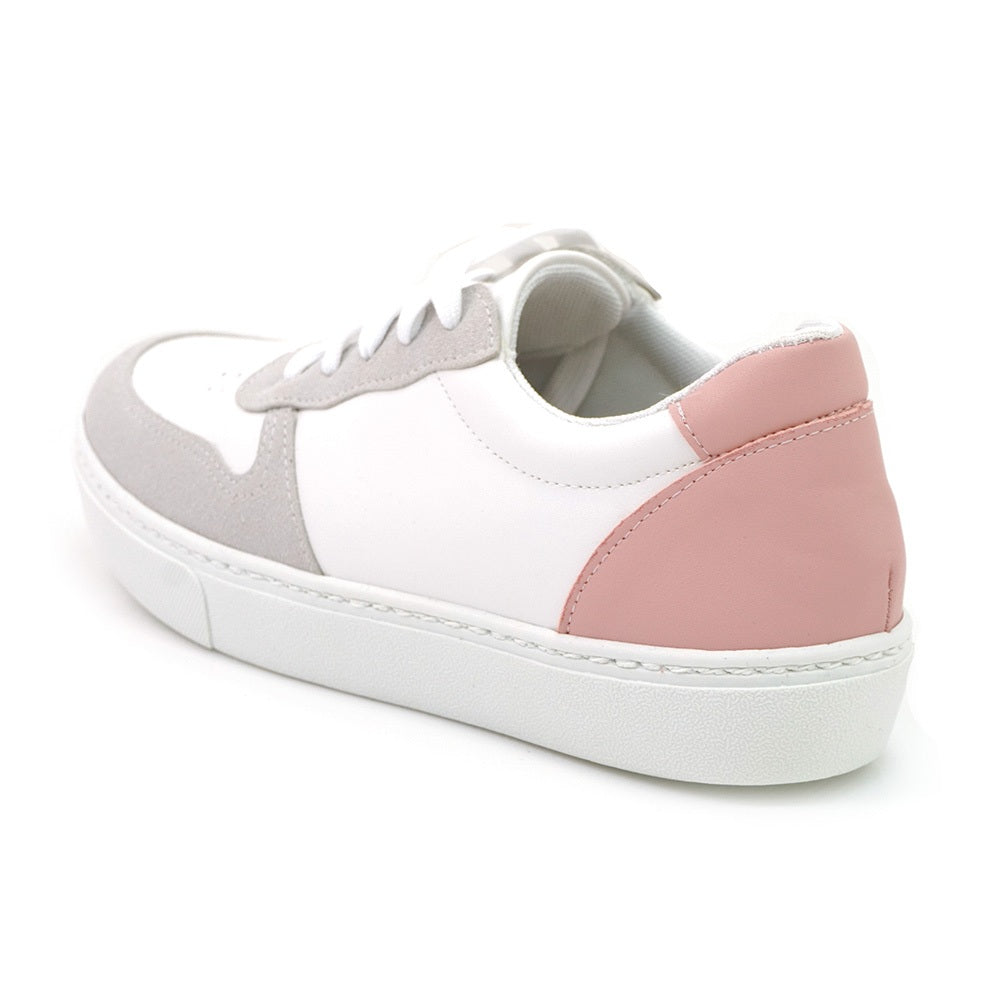 ER1243 軟皮革撞色平底休閒鞋【防潑水】(此款版型偏小，建議選大一碼)