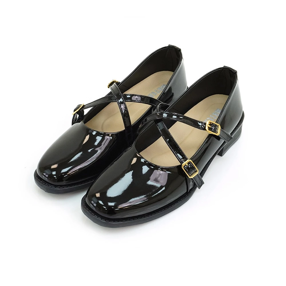 ER1261 亮面交叉帶瑪莉珍鞋(此款版型偏小, 建議選大一碼)