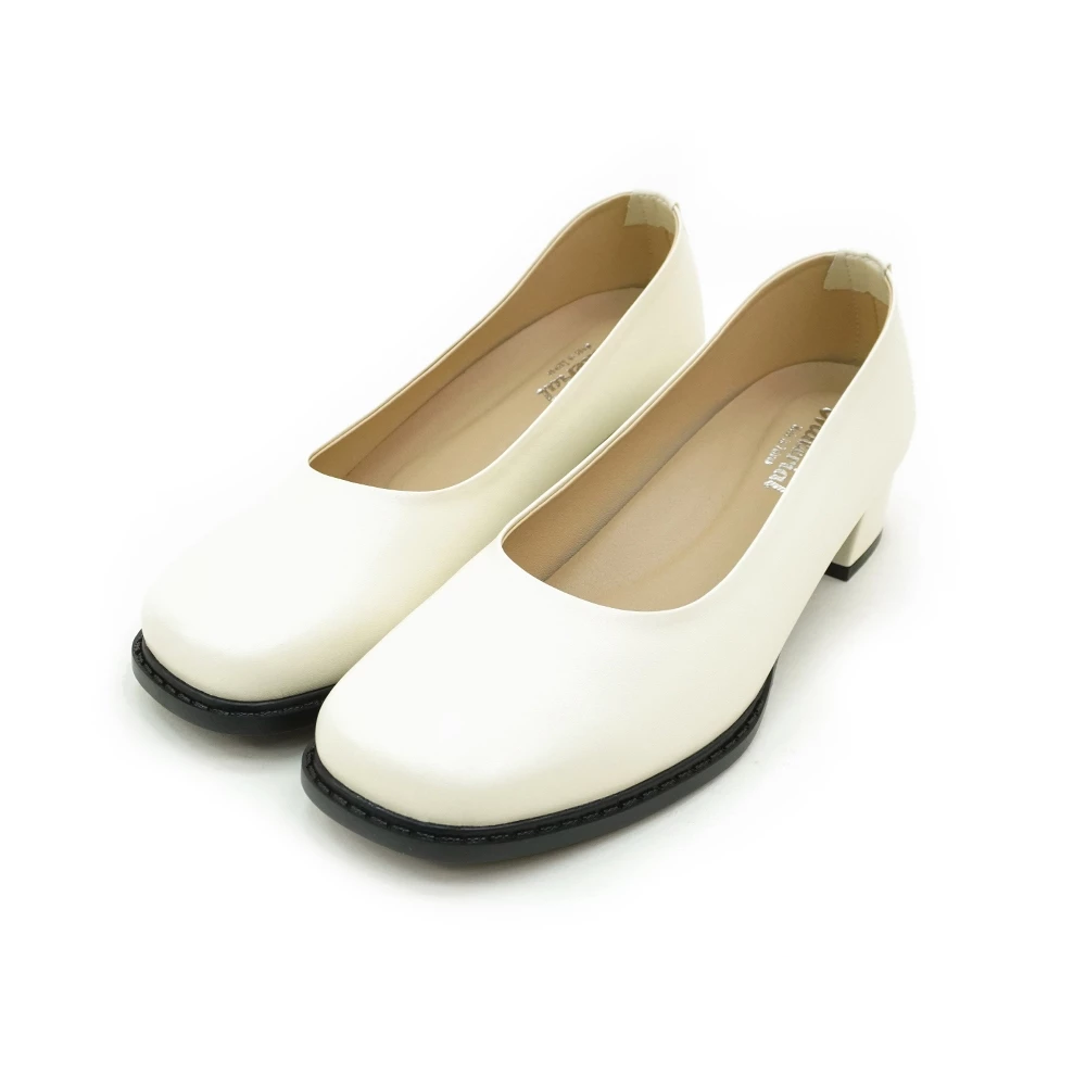 ER1291 微方頭素面粗跟鞋(此款版型偏小, 建議選大一碼)