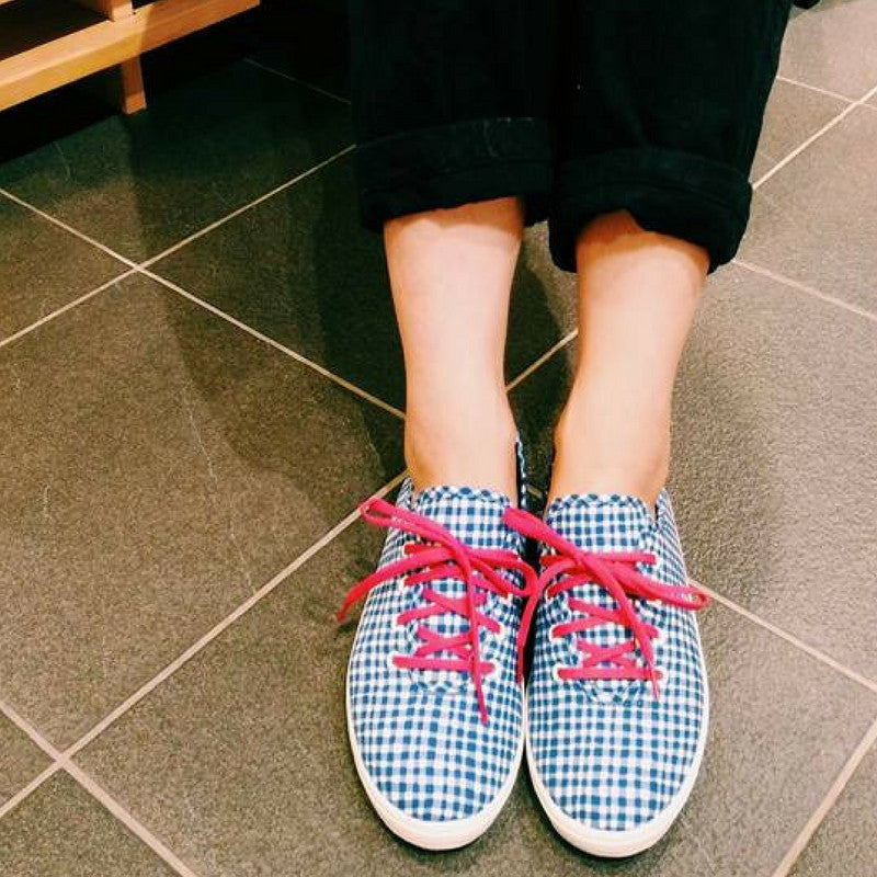 【零碼特價】HC1023 【京都手作】京都手繪線條藍小格【日本製限量布】