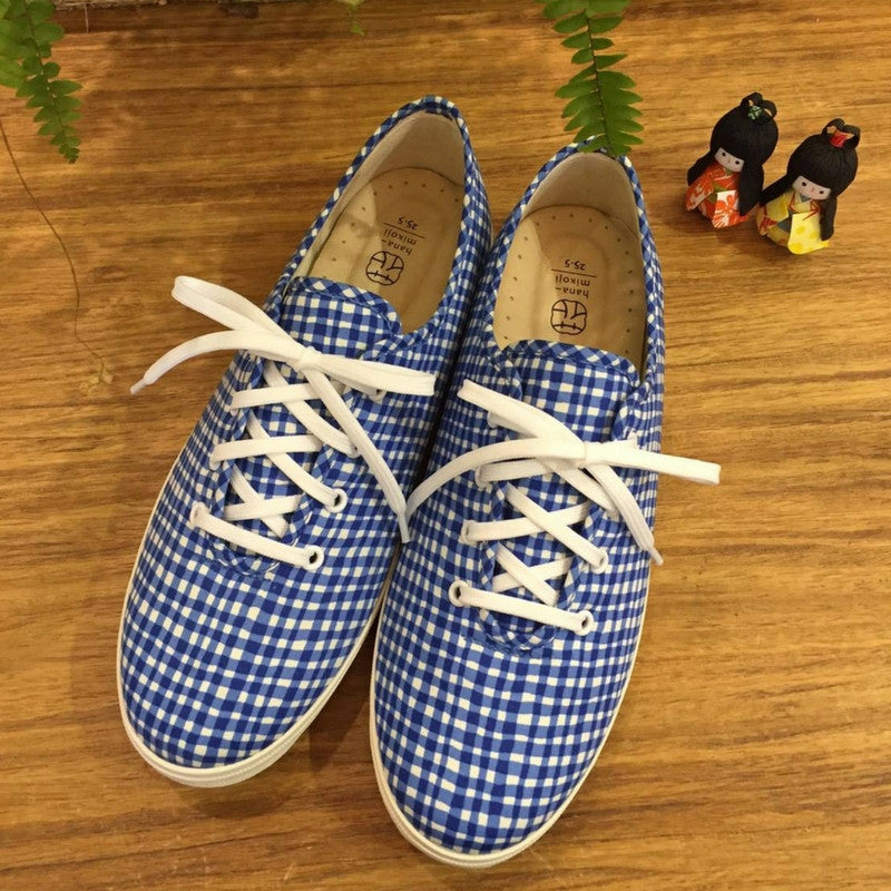 【零碼特價】HC1023 【京都手作】京都手繪線條藍小格【日本製限量布】