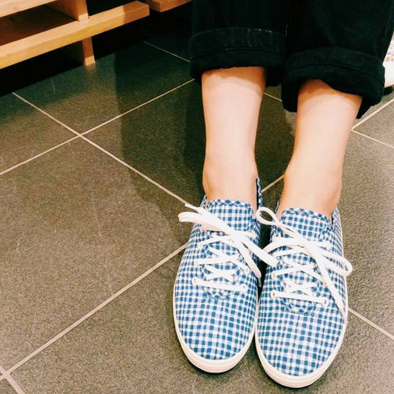 【零碼特價】HC1023 【京都手作】京都手繪線條藍小格【日本製限量布】