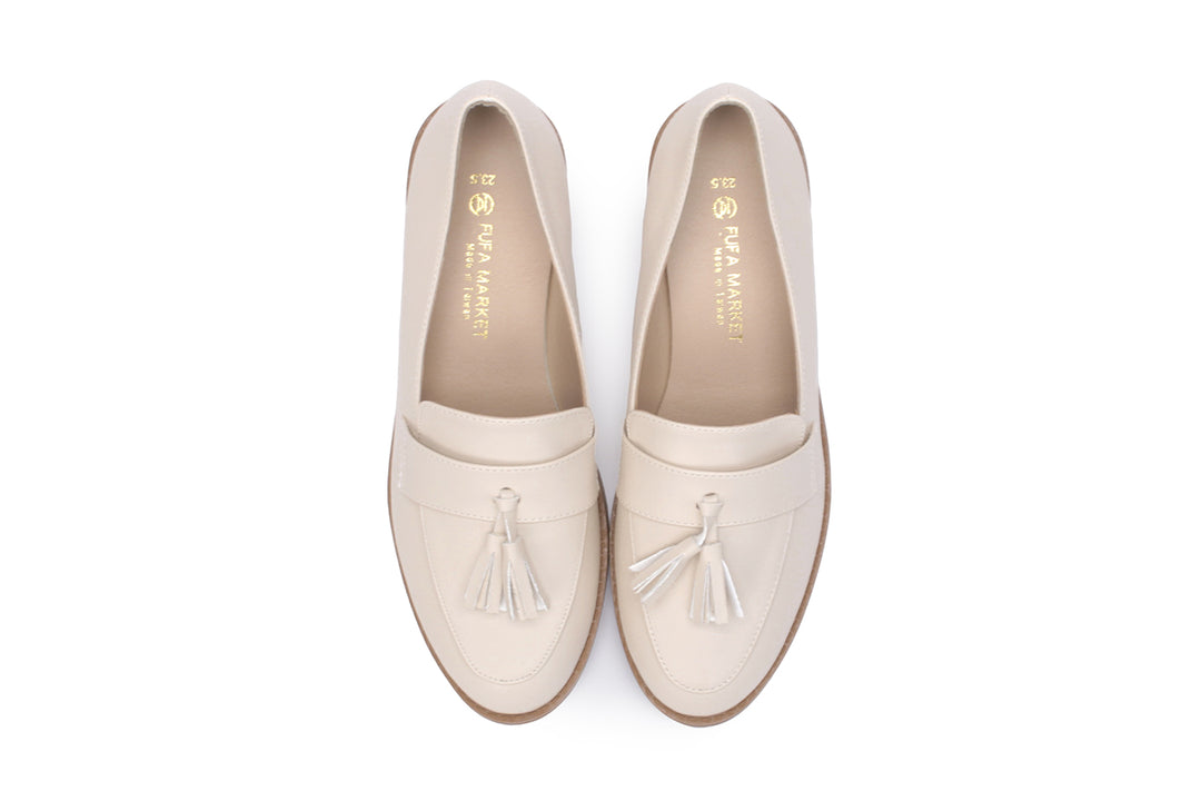 W2107 知性流蘇粗跟樂福鞋-