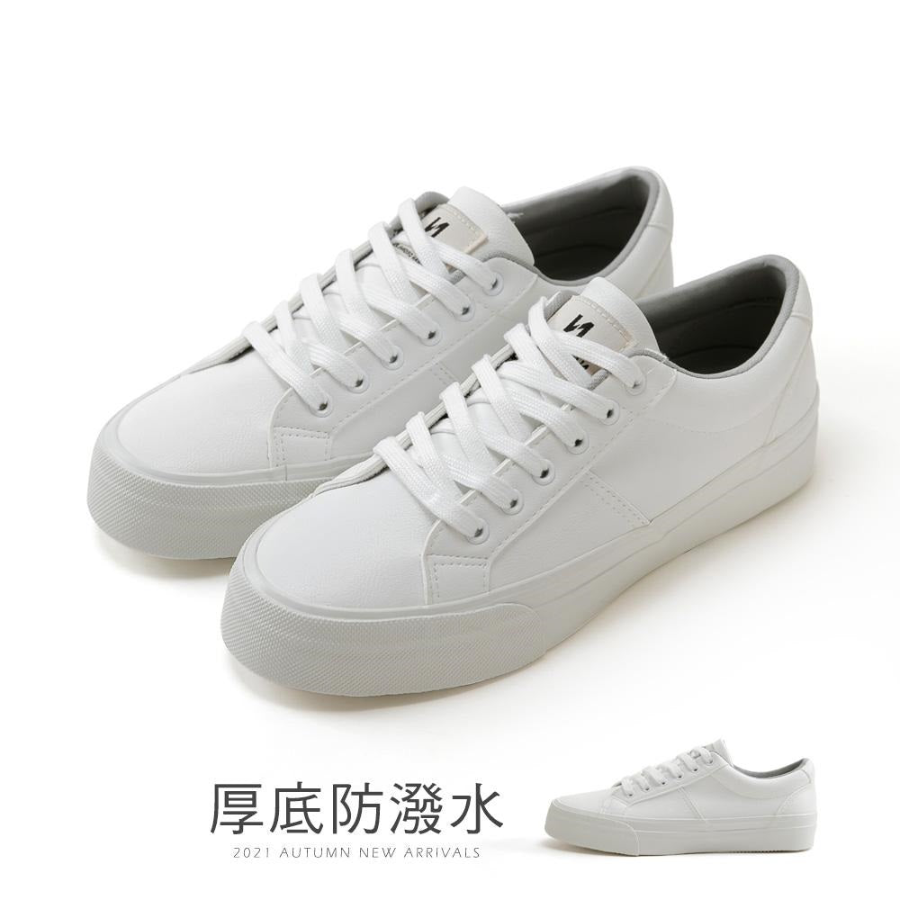 TU1205 超纖軟皮防潑水厚底休閒鞋【防潑水】-