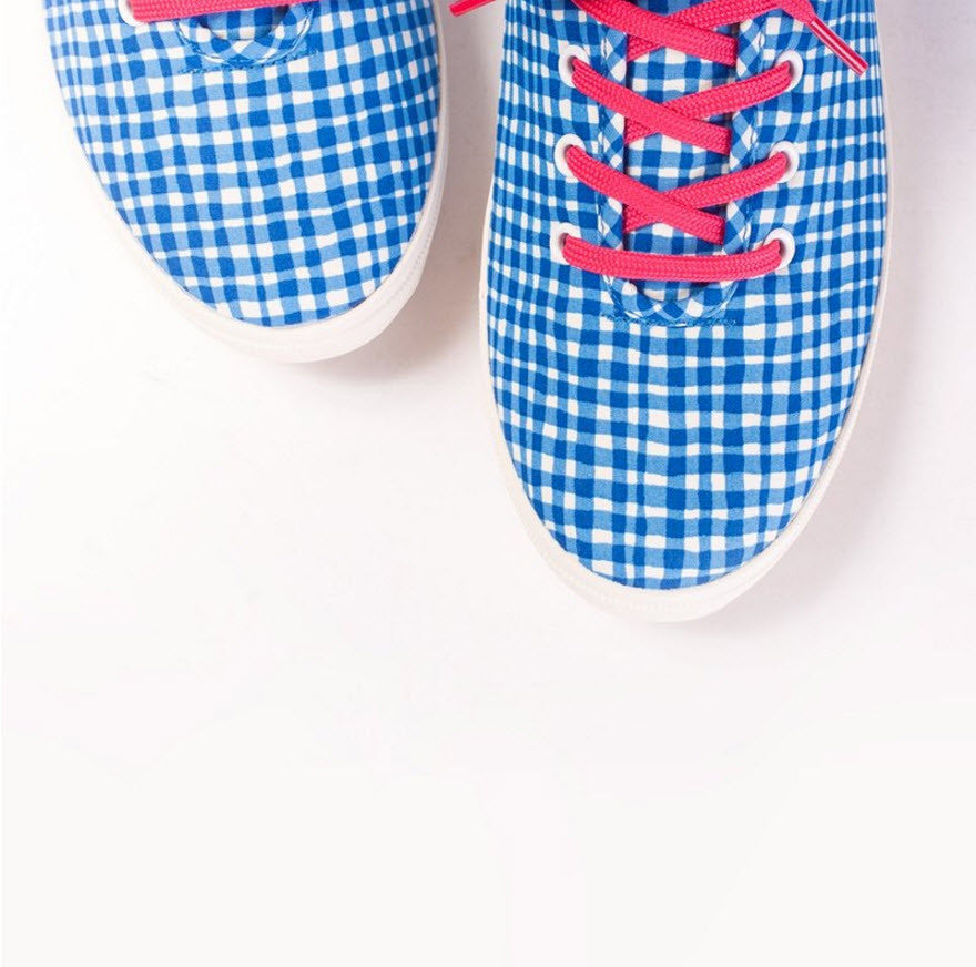 【零碼特價】HC1023 【京都手作】京都手繪線條藍小格【日本製限量布】