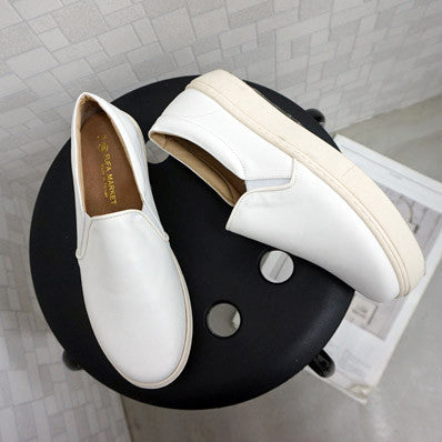 W1176 馬卡龍簡約便鞋 【防潑水】 白.